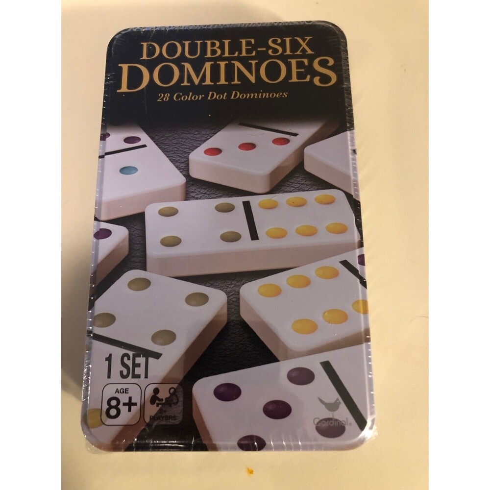 Double Six Dominoes 28 Color Dot Cardinal Game Ages 8+ Sealed New